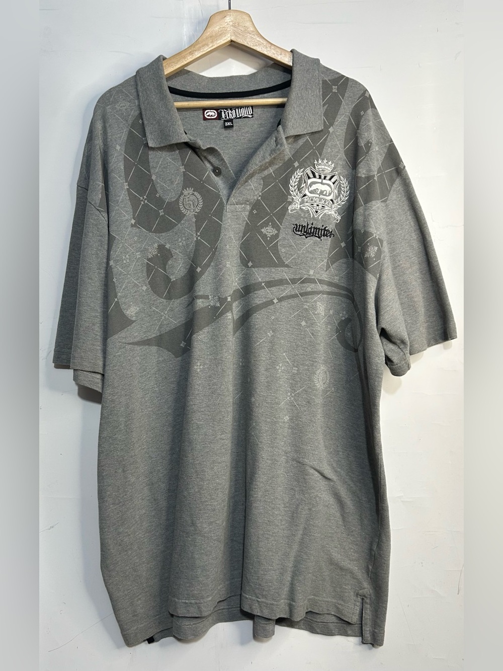 5 for $25🔥ECKO Unltd. Grey Polo Shirt 3XL